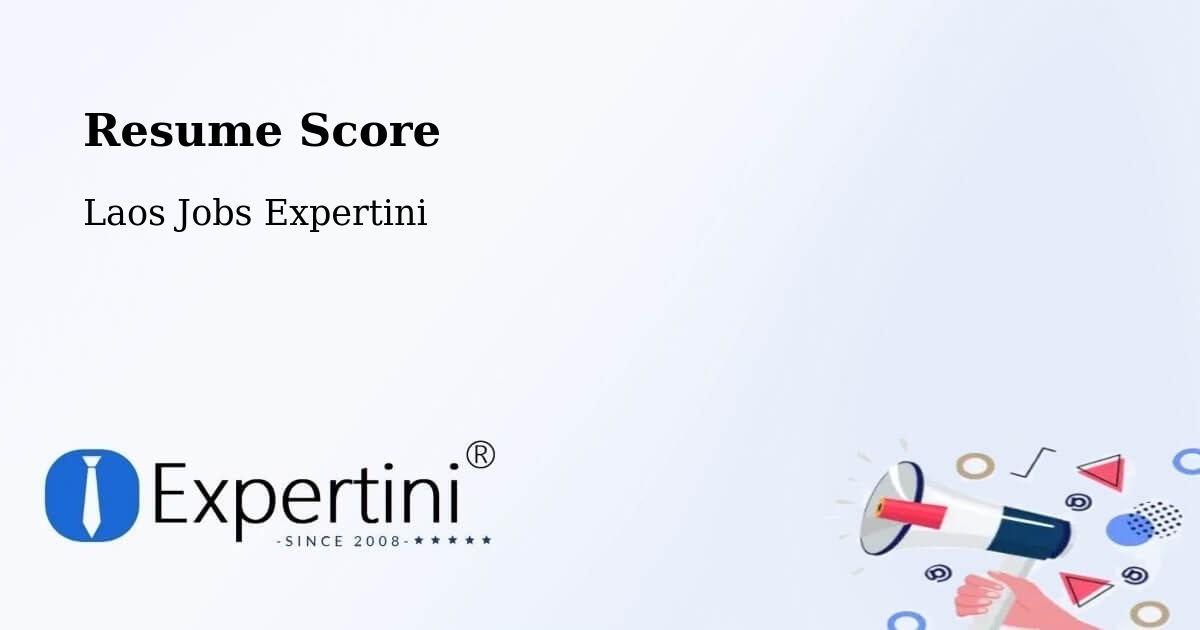 Resume Score & Job Description Match Tool – Pakxan - Laos Jobs Expertini
